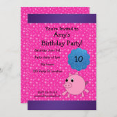 Uitnodiging voor het vieren van varkensverjaardag (Voorkant / Achterkant)