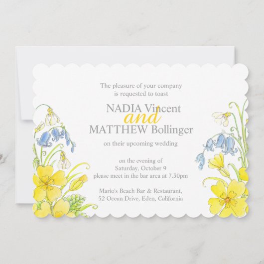 Uitnodiging voor het voorjaarsdiner van het boeket (Achterkant)