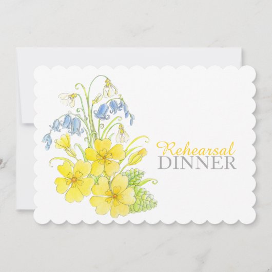 Uitnodiging voor het voorjaarsdiner van het boeket (Voorkant)