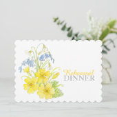 Uitnodiging voor het voorjaarsdiner van het boeket (Staand voorkant)