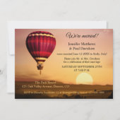 Uitnodiging voor het warmluchtballon-zonsondergang (Voorkant)