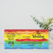 Uitnodiging voor het Weddenschap Gay Pride Rainbow (Staand voorkant)