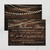 Uitnodiging voor het welkom feest (Voorkant / Achterkant)