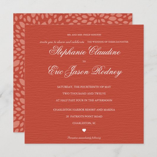 uitnodiging voor het werven van Bright Watermeloen (Voorkant / Achterkant)