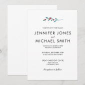 Uitnodiging voor het winterhuwelijk tussen Holly e (Voorkant / Achterkant)