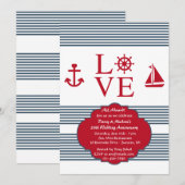 Uitnodiging voor het zeiljubileumfeest van Love Sa (Voorkant / Achterkant)