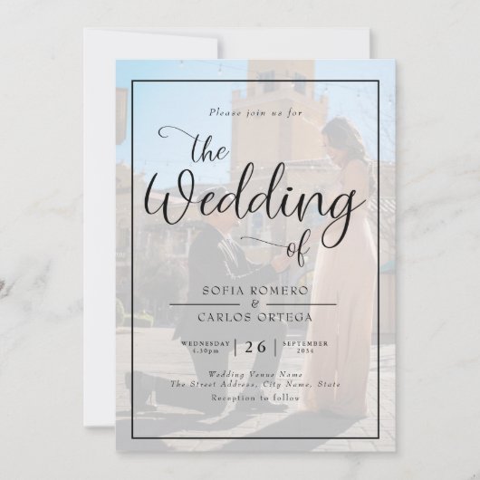 Uitnodiging voor het zenden van een scriptweddensc (Voorkant)