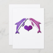 Uitnodiging voor het zoenen van dolfijnen (Voorkant / Achterkant)