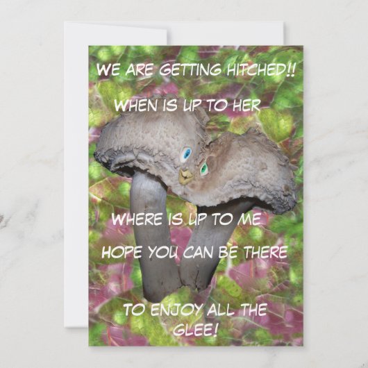 Uitnodiging voor het zoenen van paddenstoelen (Achterkant)