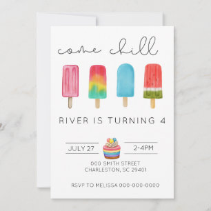 Uitnodiging voor het zomerse verjaardagsfeestje va