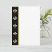 Uitnodiging voor het zwarte en goudflatpanel (Staand voorkant)