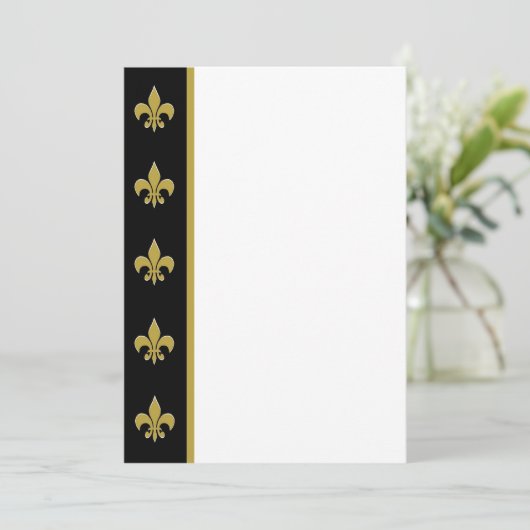 Uitnodiging voor het zwarte en goudflatpanel (Staand voorkant)