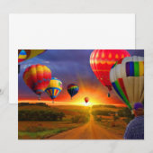 uitnodiging voor heteluchtballonnen (Voorkant / Achterkant)