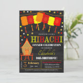 Uitnodiging voor Hibachi-dinerfeest (Staand voorkant)