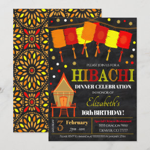 Uitnodiging voor Hibachi-dinerfeest
