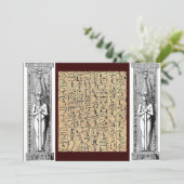 uitnodiging voor hiërogliefen (Staand voorkant)