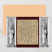 uitnodiging voor hiërogliefen (Voorkant / Achterkant)