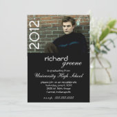 Uitnodiging voor Hip Black Graduparty (Staand voorkant)