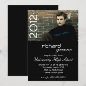Uitnodiging voor Hip Black Graduparty (Voorkant / Achterkant)