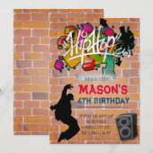 Uitnodiging voor hiphoppartij (Voorkant / Achterkant)