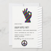 Uitnodiging voor hippie-feestje (Voorkant)