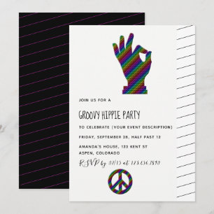Uitnodiging voor hippie-feestje