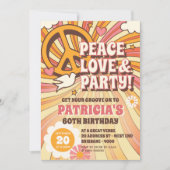 Uitnodiging voor Hippie Party (Voorkant)