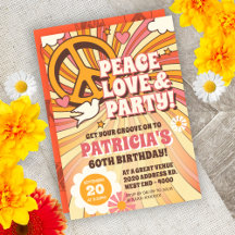 Uitnodiging voor Hippie Party