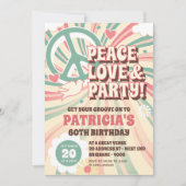 Uitnodiging voor Hippie Party (Voorkant)