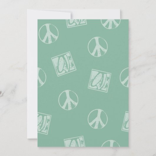 Uitnodiging voor Hippie Party (Achterkant)