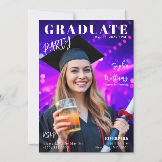 Uitnodiging voor Hoesje van het afstuderen Magazin (Voorkant)