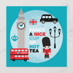 Uitnodiging voor hoge thee in Londen