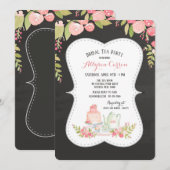 Uitnodiging voor hoge theebridal (Voorkant / Achterkant)