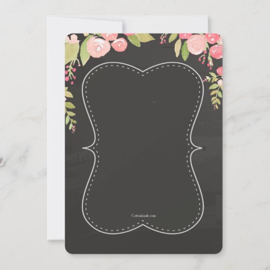 Uitnodiging voor hoge theebridal (Achterkant)