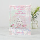 Uitnodiging voor hoge theebridal (Staand voorkant)