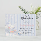 Uitnodiging voor hoge theebridal (Staand voorkant)