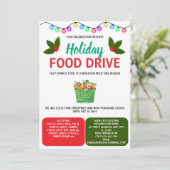 Uitnodiging voor Holiday Food Drive (Staand voorkant)