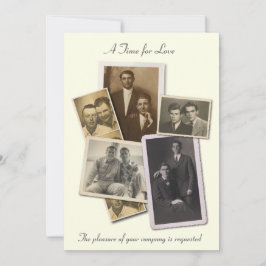 Uitnodiging voor homopage met  portretten