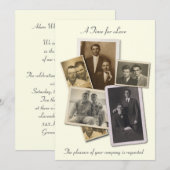 Uitnodiging voor homopage met  portretten (Voorkant / Achterkant)