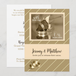 Uitnodiging voor homoseksuele en lesbische bruilof