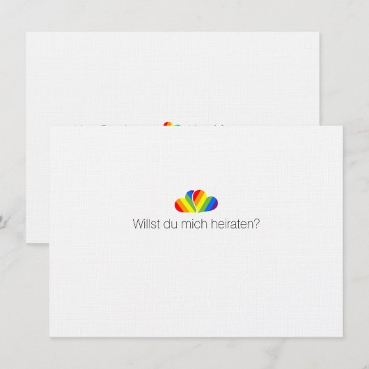 uitnodiging voor homovoorstel (Voorkant / Achterkant)