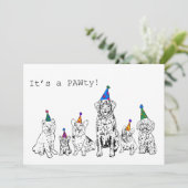 Uitnodiging voor honden (Staand voorkant)