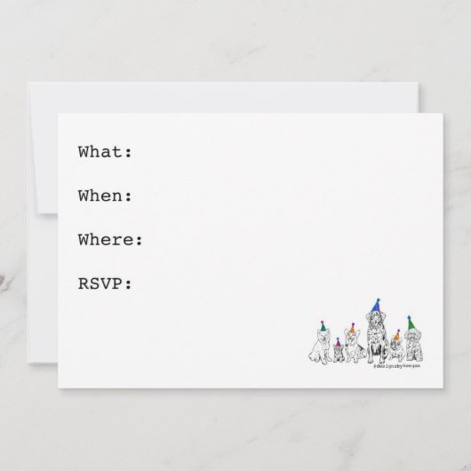 Uitnodiging voor honden (Achterkant)