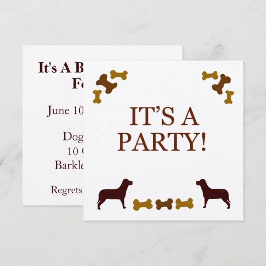 Uitnodiging voor honden (Voorkant / Achterkant)