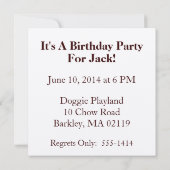 Uitnodiging voor honden (Achterkant)