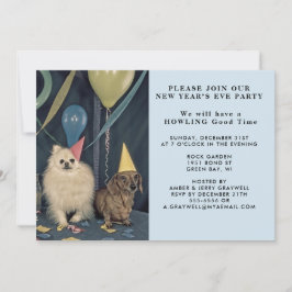 Uitnodiging voor honden en ballonnen uit het nieuw