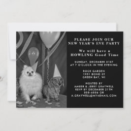 Uitnodiging voor honden en ballonnen uit het nieuw