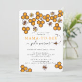 Uitnodiging voor honingraat hommel baby shower (Staand voorkant)