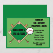 Uitnodiging voor honkbal (Voorkant / Achterkant)