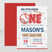 Uitnodiging voor honkbal (Voorkant / Achterkant)